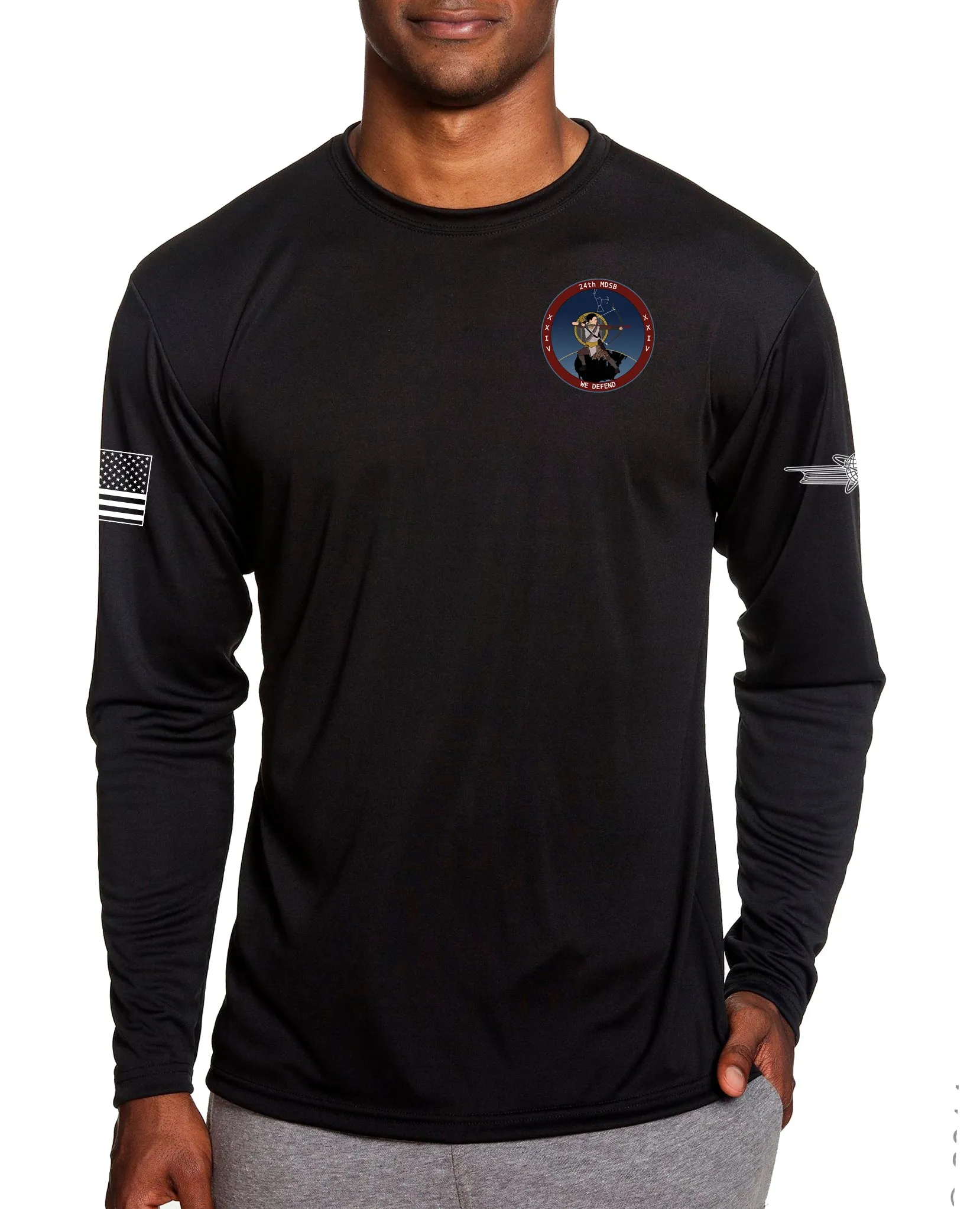 24th MDSB Long Sleeve Performance PT Shirt. This shirt IS approved for PT.