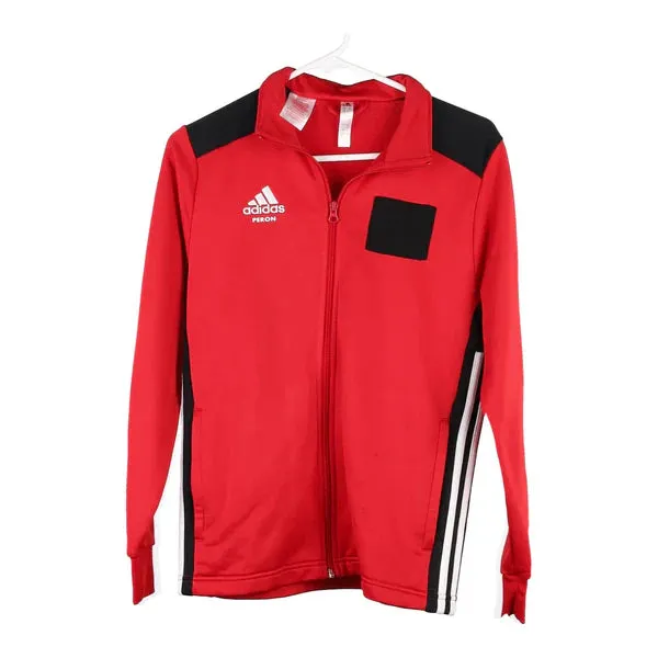 Age 13-14 Adidas Track Jacket - Large Red Polyester