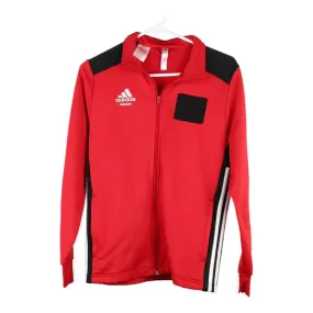 Age 13-14 Adidas Track Jacket - Large Red Polyester