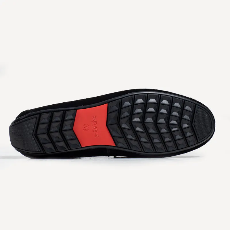 Alex  Driving Loafer - Suede Black