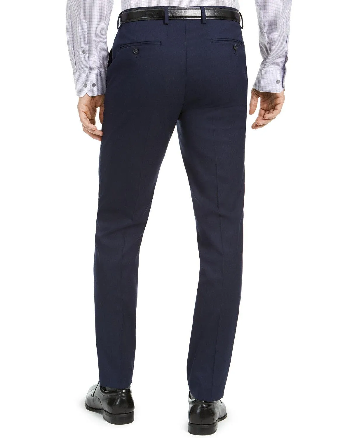 Alfani Mens  fit Dress Pants 38 / 32 Navy Blue Solid