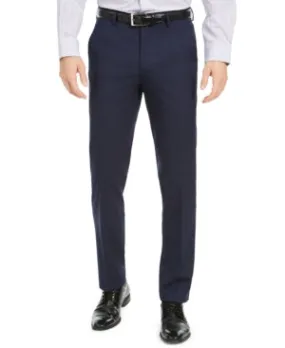 Alfani Mens  fit Dress Pants 38 / 32 Navy Blue Solid