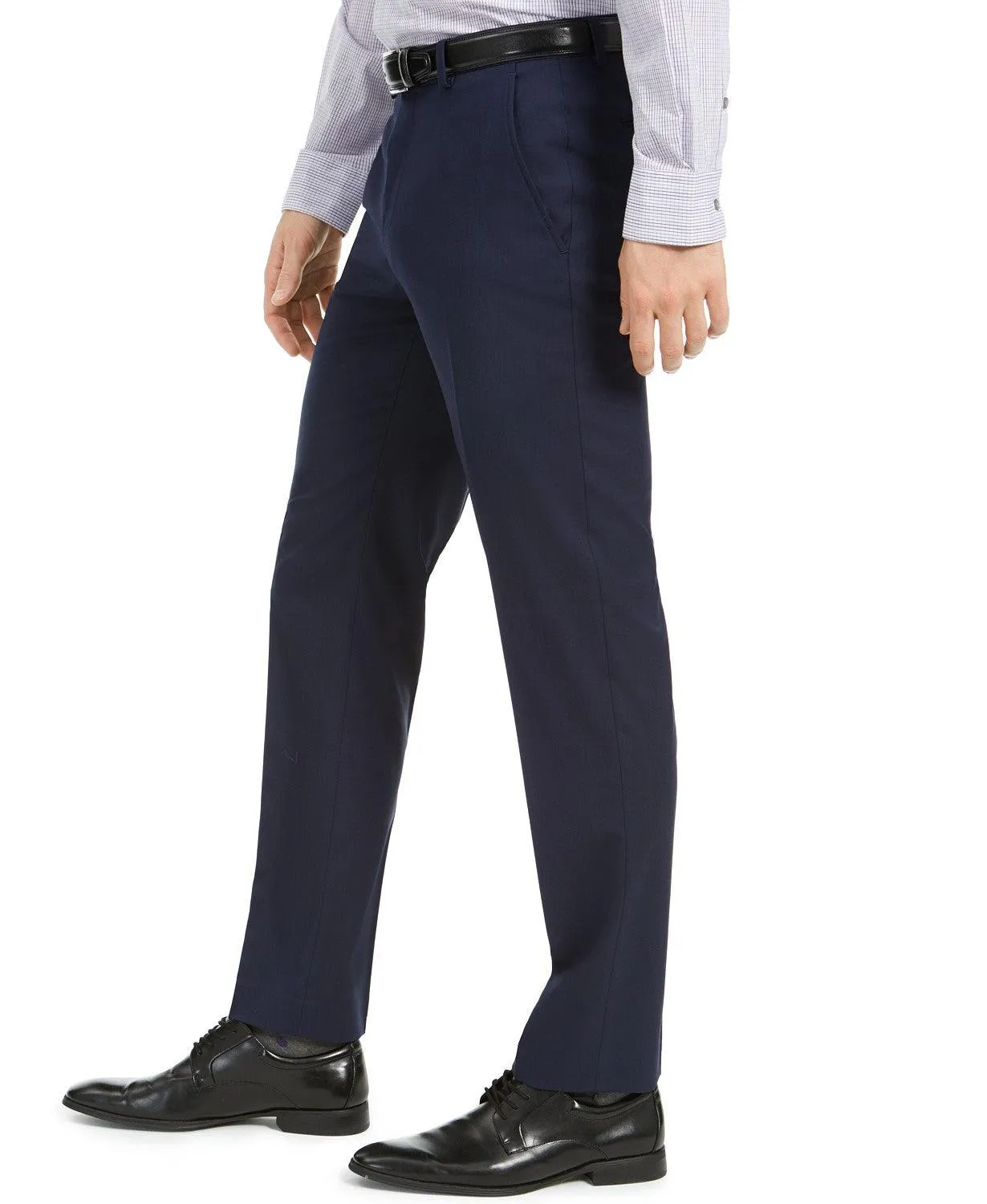 Alfani Mens  fit Dress Pants 38 / 32 Navy Blue Solid