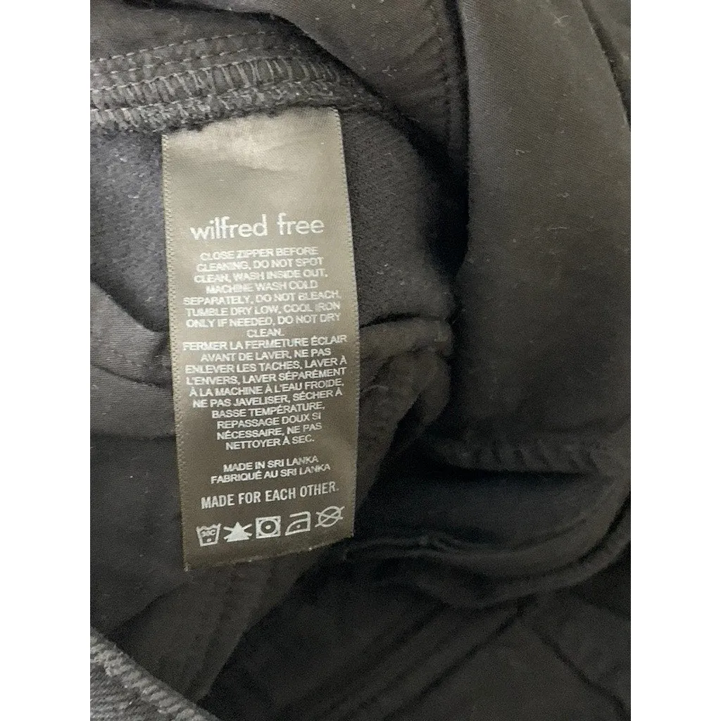 ARITZIA WILFRED FREE Women's Black Solid Cargo Straight-Leg Pants SZ 6