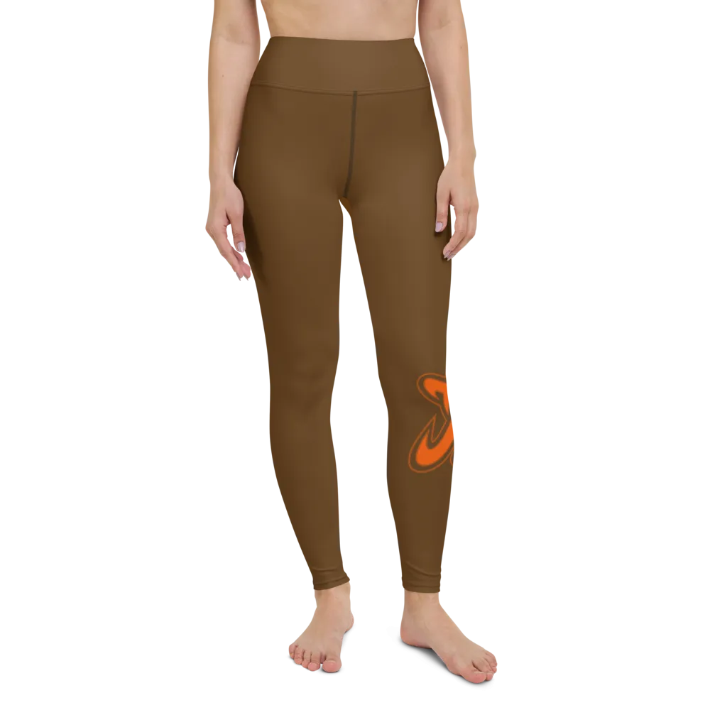 Athletic Apparatus Brown Orange logo V3 Yoga Leggings Product