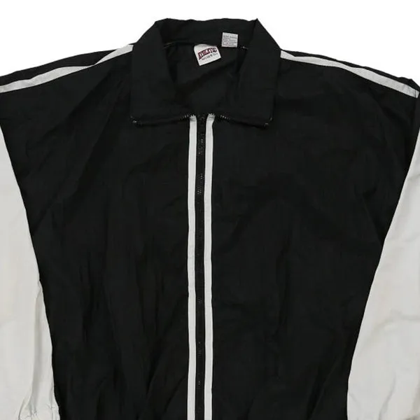 Athletic Works Track Jacket - XL Black & White Nylon Blend