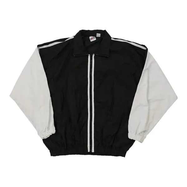 Athletic Works Track Jacket - XL Black & White Nylon Blend