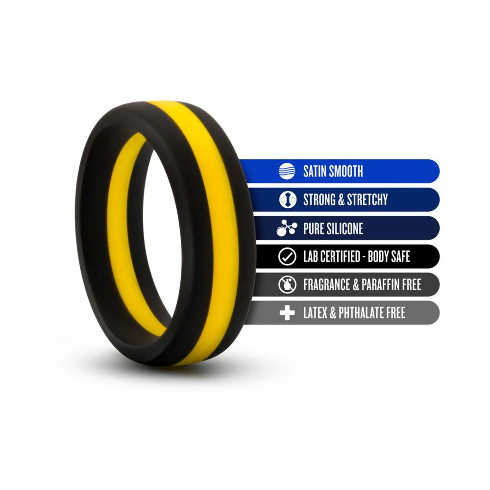Blush Performance Silicone Go Pro Cock Ring - Black/Gold