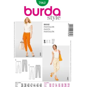 Burda Style B7062 Trousers Sewing Pattern