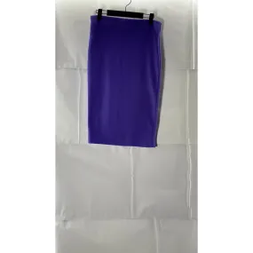 BUSSEM Women's Purple Ribbed Knit Pull-On Straight-Pencil Skirt SZ 38(USM)