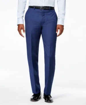 Calvin Klein Mens Slim fit Dress Pants 34 / 30 Blue Stretch