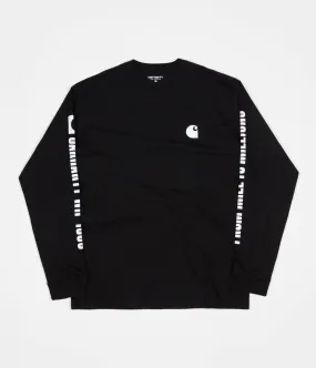 Carhartt 1989 WIP Long Sleeve T-Shirt - Black / White