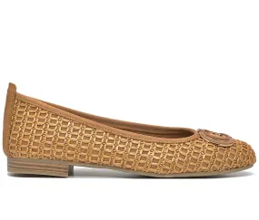 Carmela Ladies Flat Raffia Ballet Pump