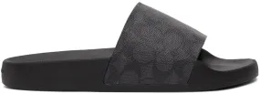 Coach 1941 Black Signature Slip-On Sandals