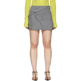 Coperni Grey Wool Vortex Miniskirt