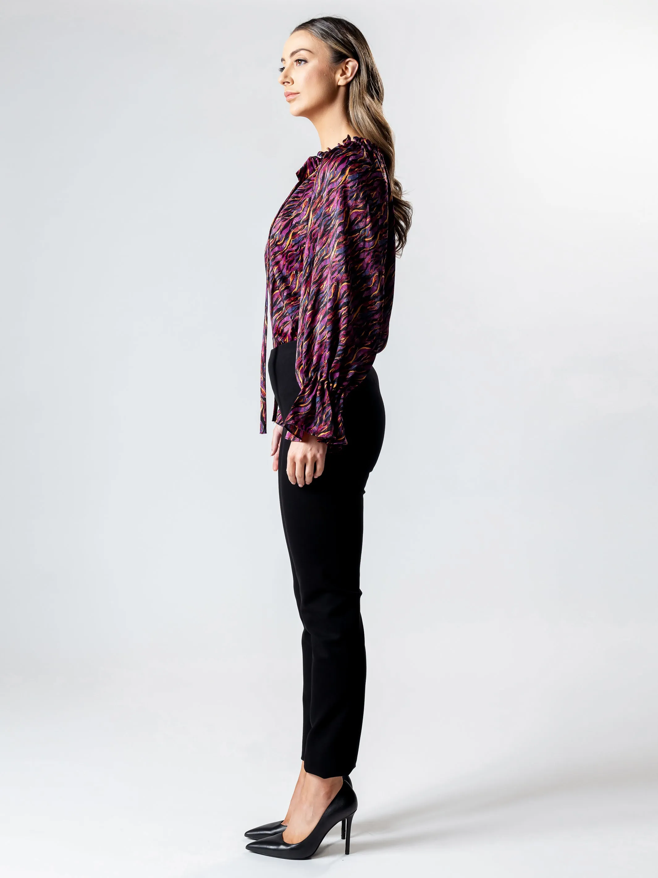 DAINTREE Pleat Detail Blouson Top