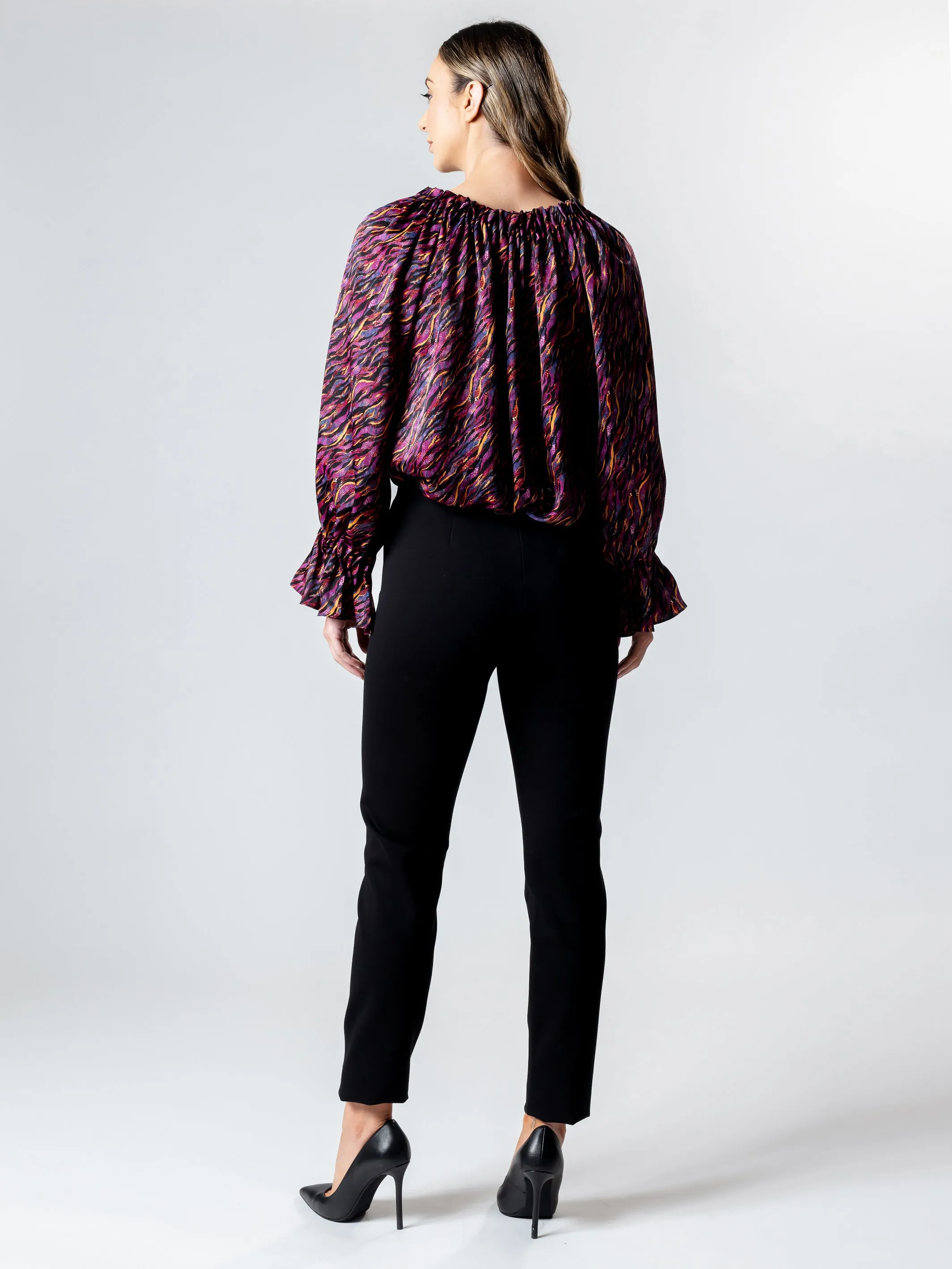 DAINTREE Pleat Detail Blouson Top