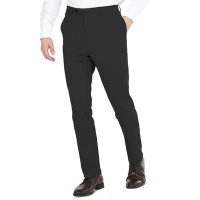 Dkny Mens Modern fit Dress Pants Pants 34 / 34 Black Solid Stretch