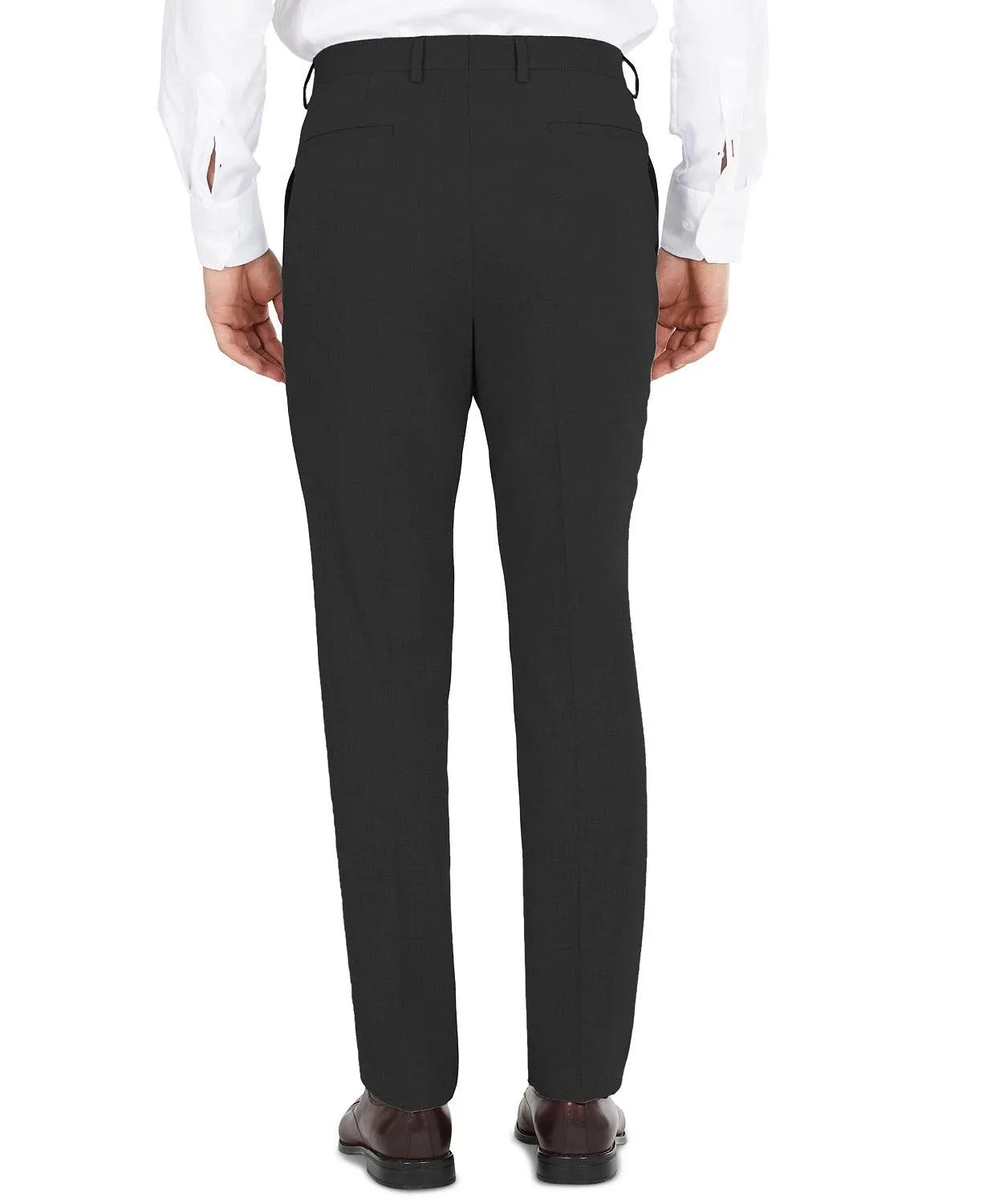 Dkny Mens Modern fit Dress Pants Pants 34 / 34 Black Solid Stretch