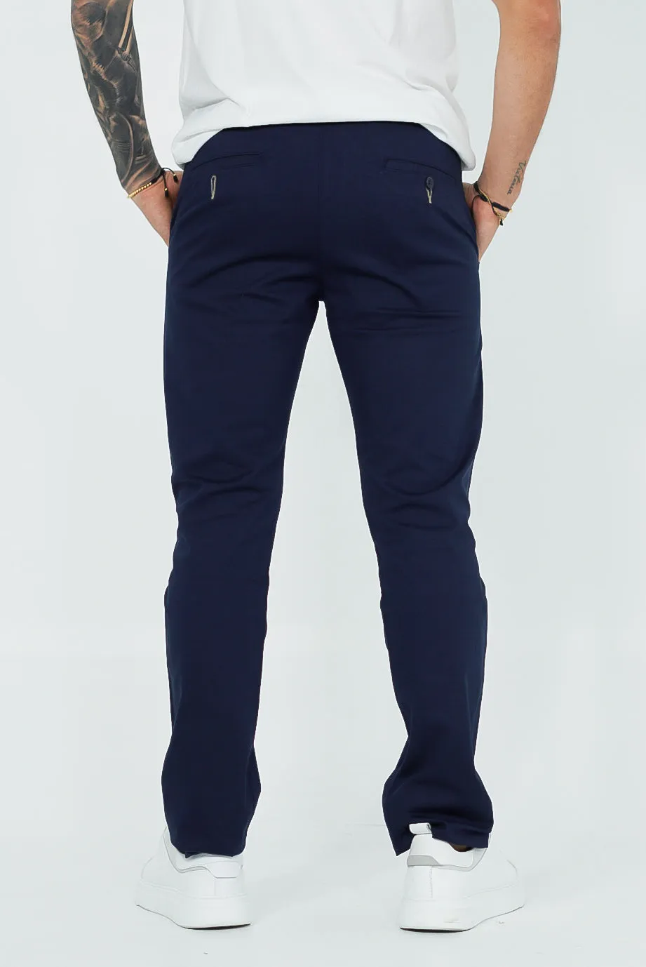 Dril Tailored Oscar De La Renta Navy