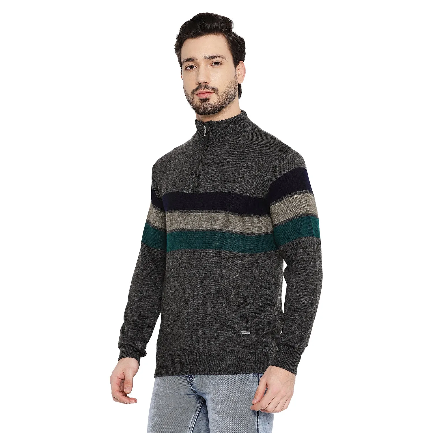 Duke Stardust Men Full Sleeve Half Zip Sweater (SDS2079)