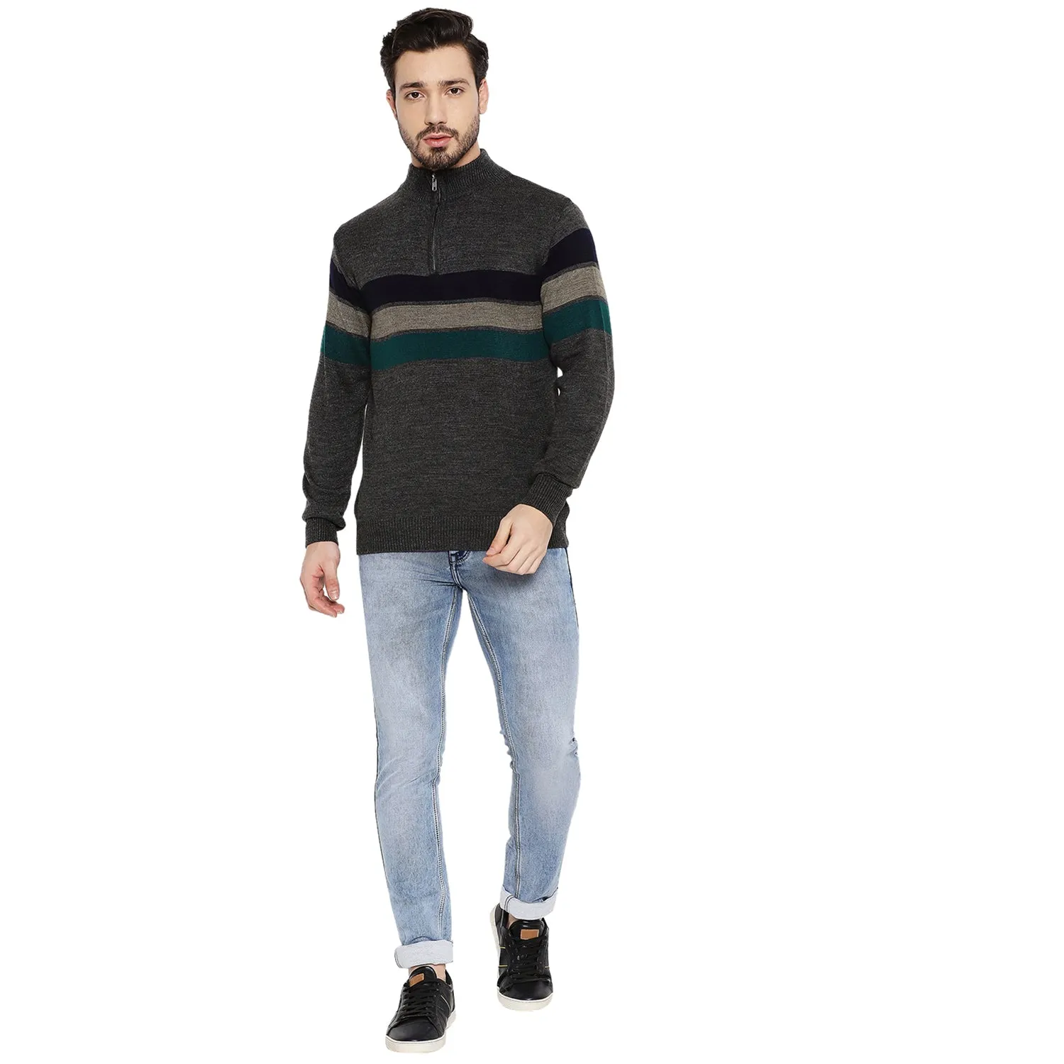 Duke Stardust Men Full Sleeve Half Zip Sweater (SDS2079)