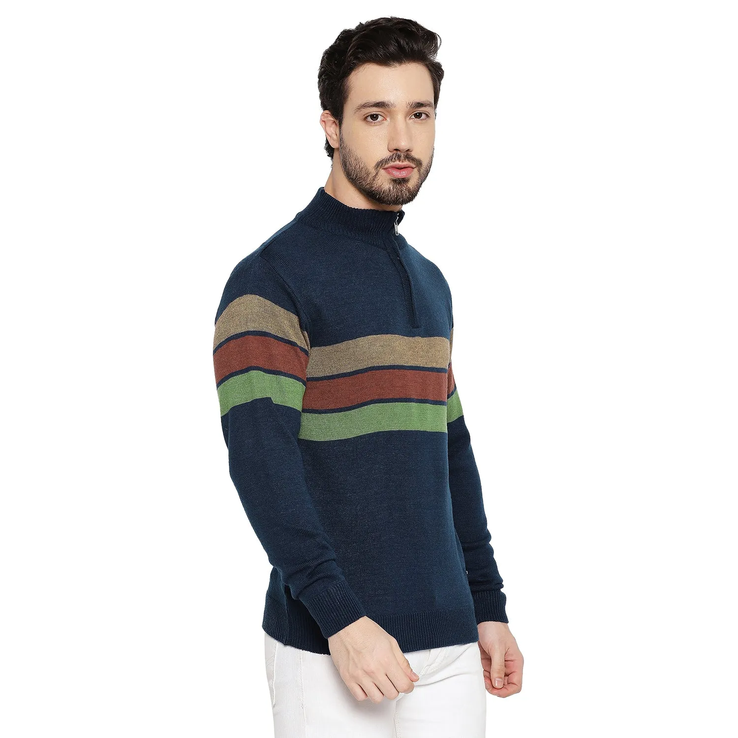 Duke Stardust Men Full Sleeve Half Zip Sweater (SDS2079)