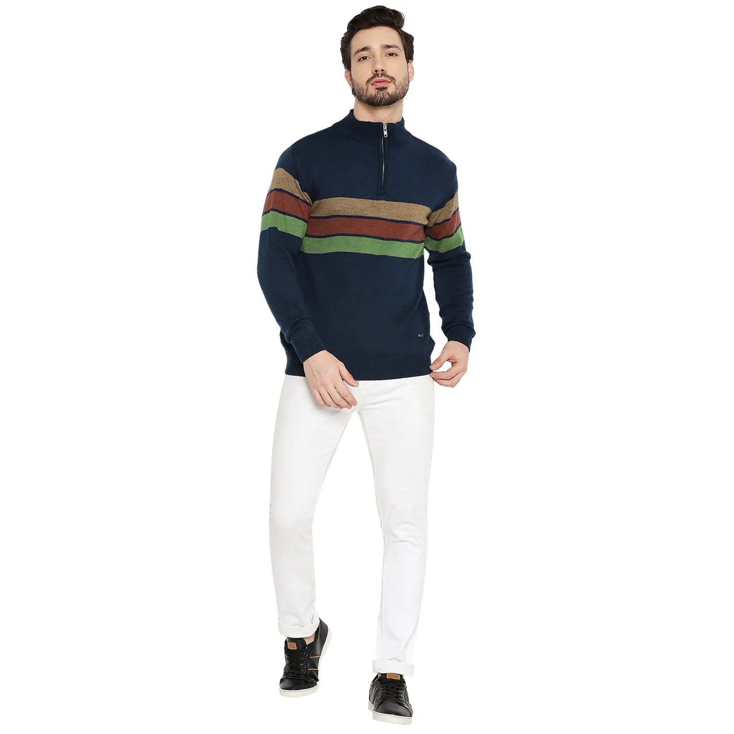 Duke Stardust Men Full Sleeve Half Zip Sweater (SDS2079)