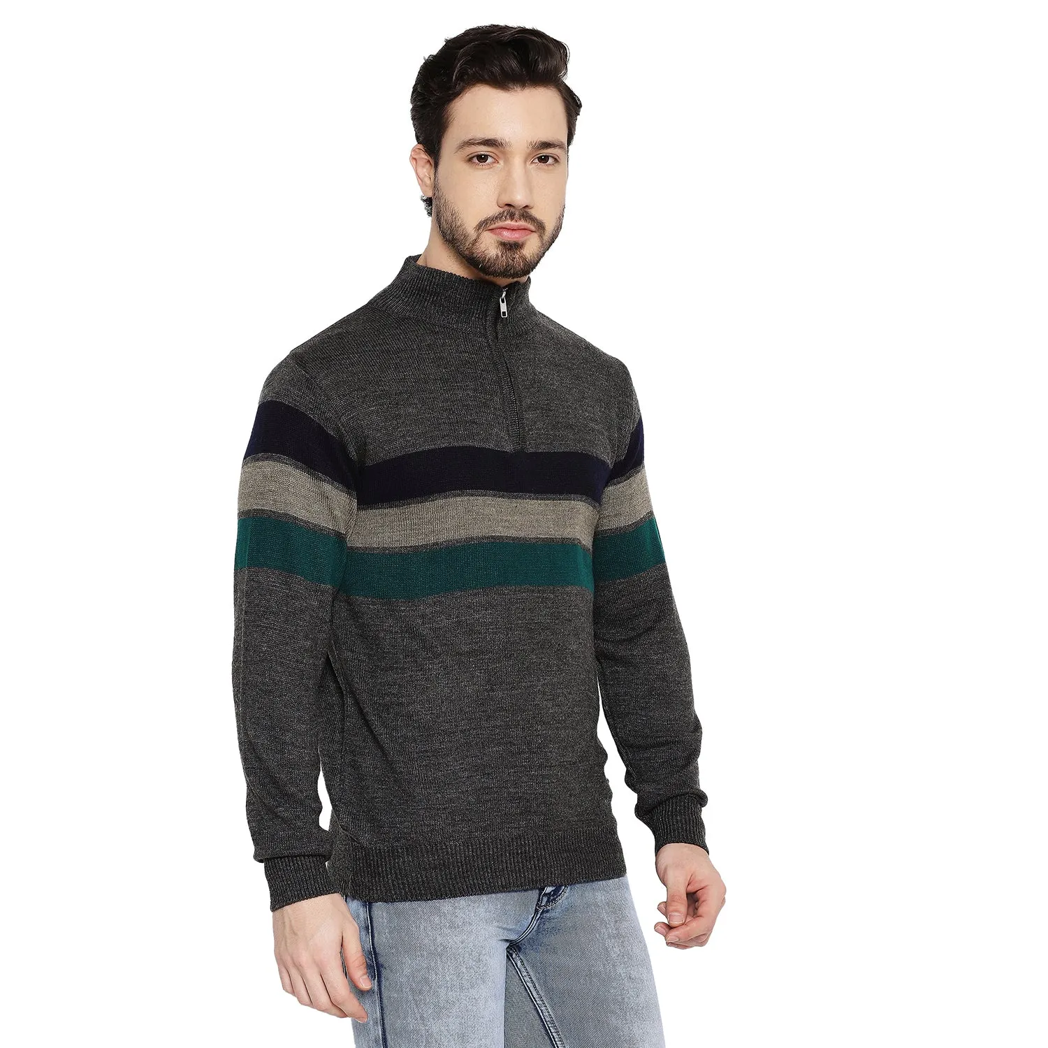Duke Stardust Men Full Sleeve Half Zip Sweater (SDS2079)