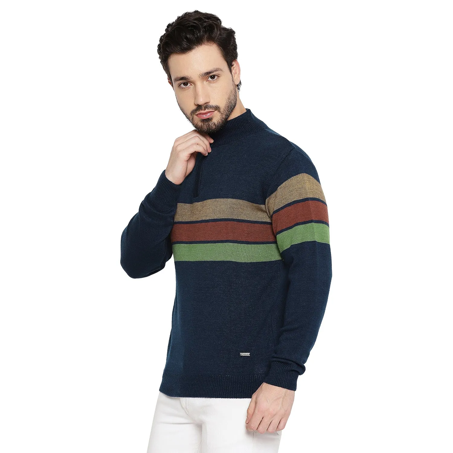 Duke Stardust Men Full Sleeve Half Zip Sweater (SDS2079)
