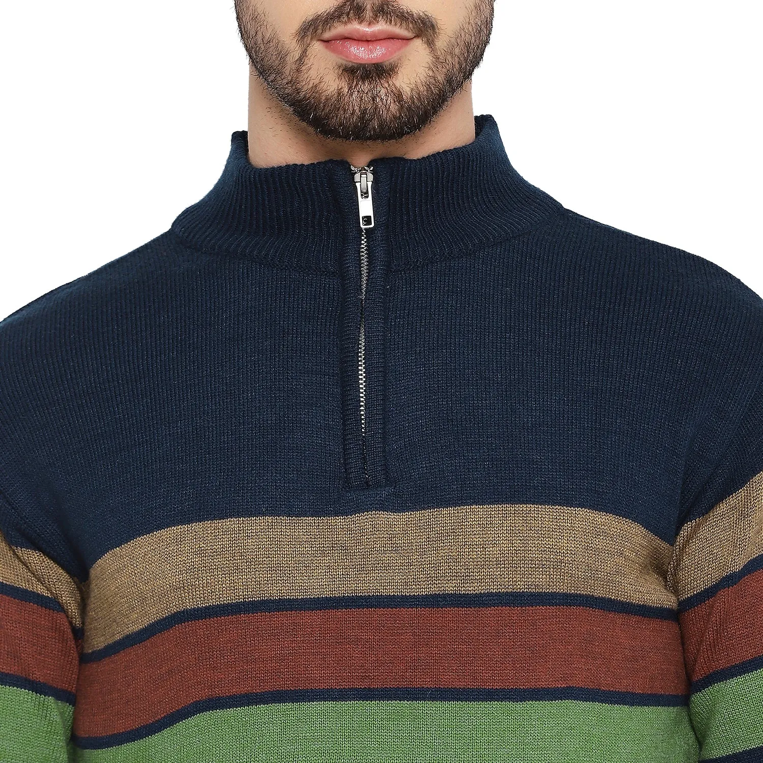 Duke Stardust Men Full Sleeve Half Zip Sweater (SDS2079)