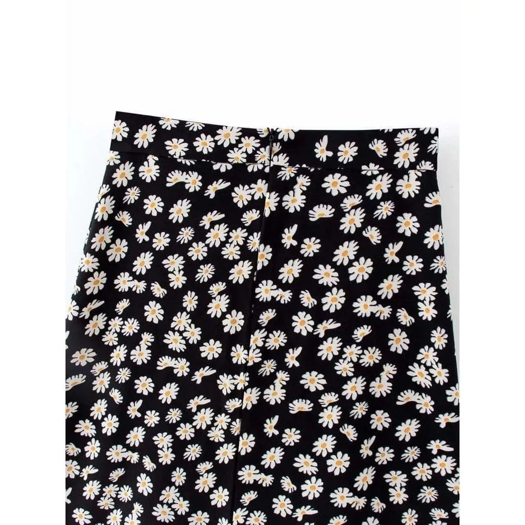 Floral High Waist Skirt