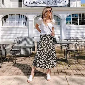 Floral High Waist Skirt