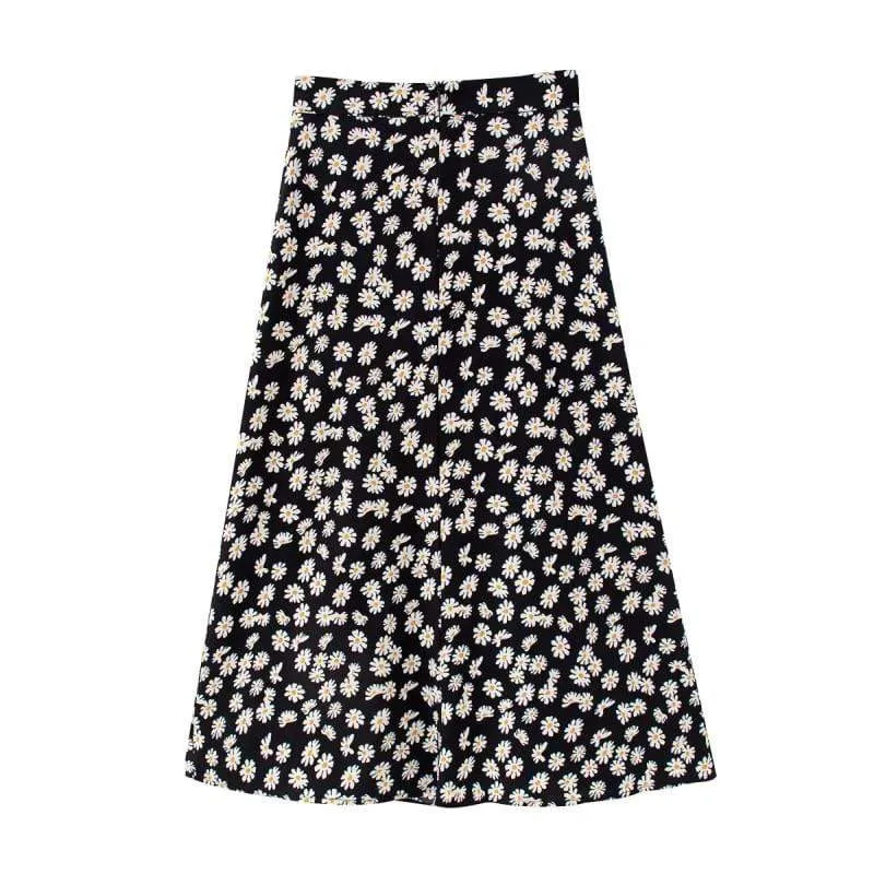 Floral High Waist Skirt