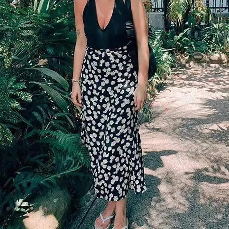 Floral High Waist Skirt