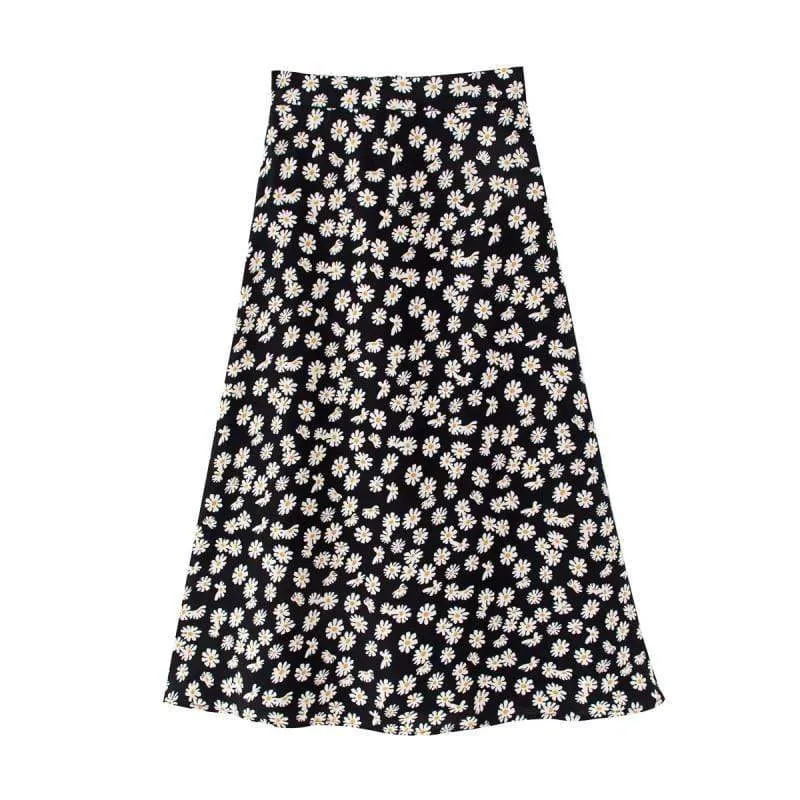 Floral High Waist Skirt
