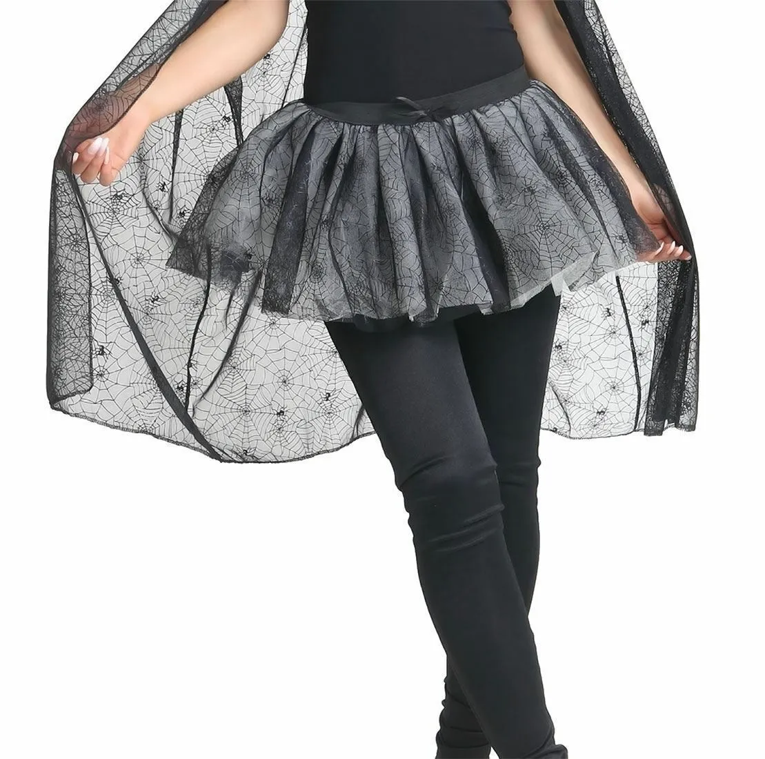 Halloween Spider Web Cape & Skirt