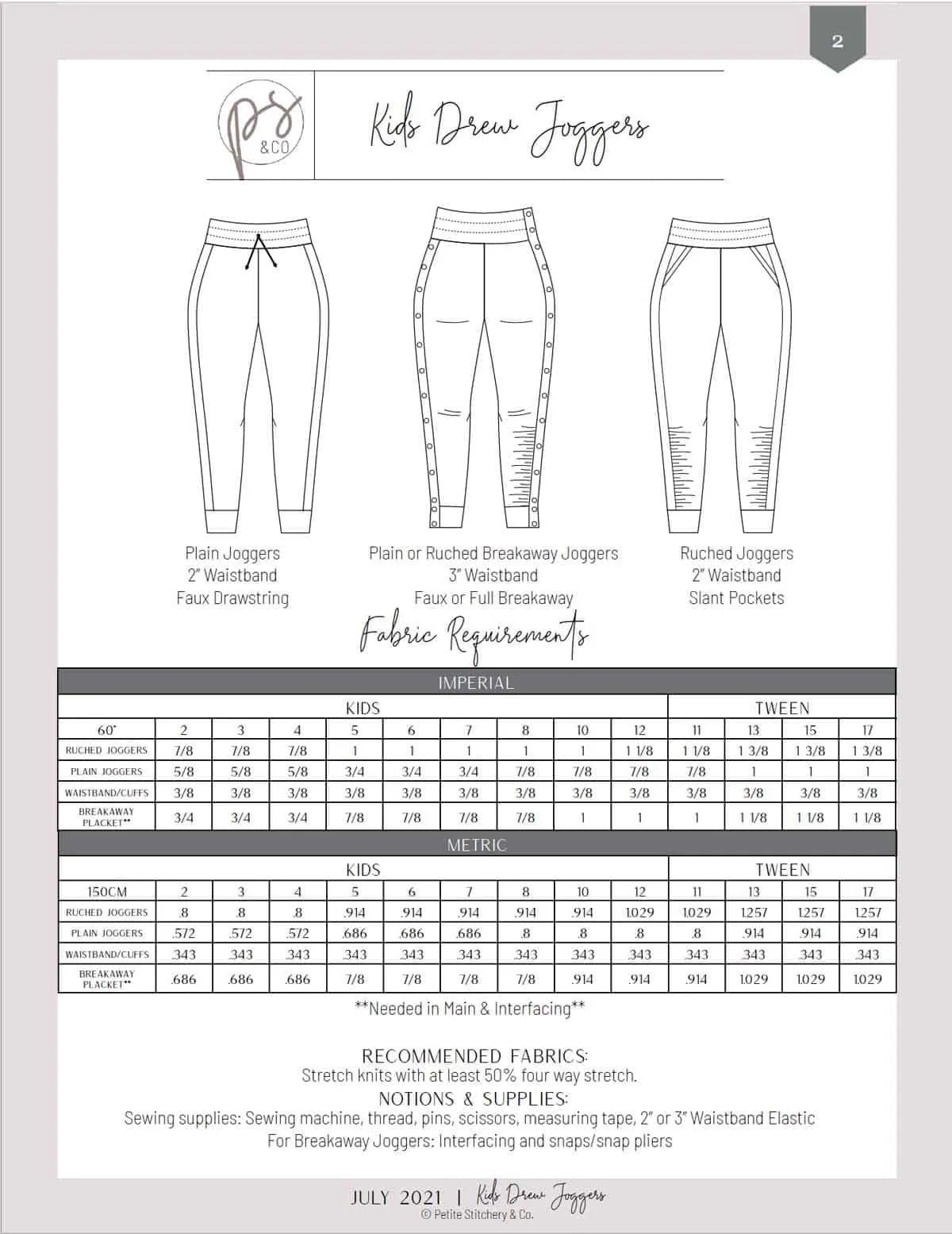 Kids Drew Joggers
