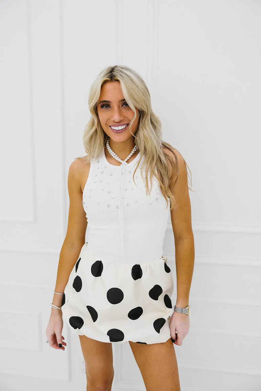 Kyleigh Mini Skirt - Champagne