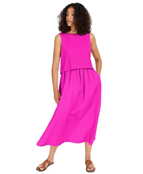 Layered-Look Midi Sleeveless Dress