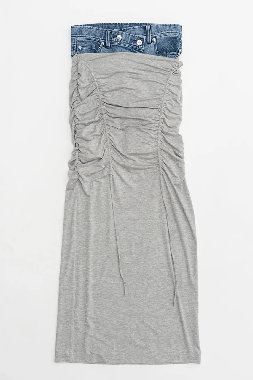 Layered Maxi Shirring Skirt