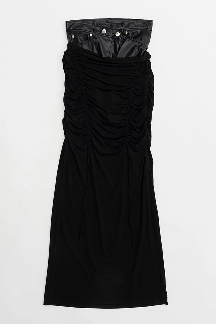 Layered Maxi Shirring Skirt
