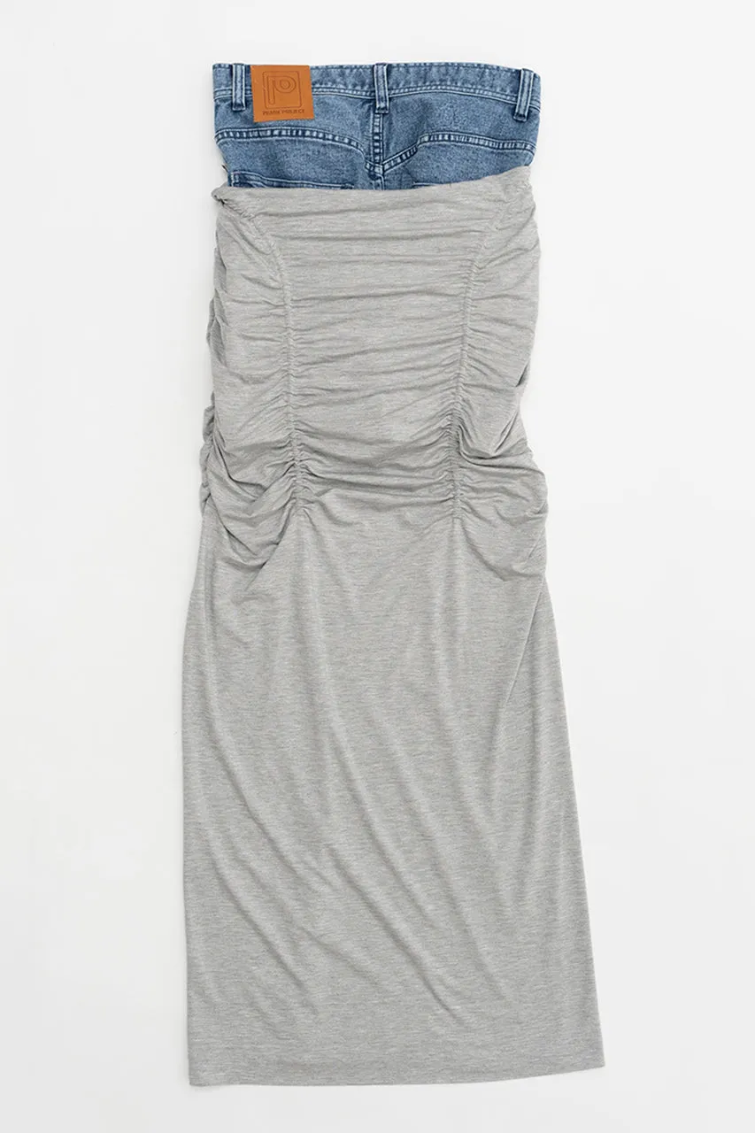 Layered Maxi Shirring Skirt