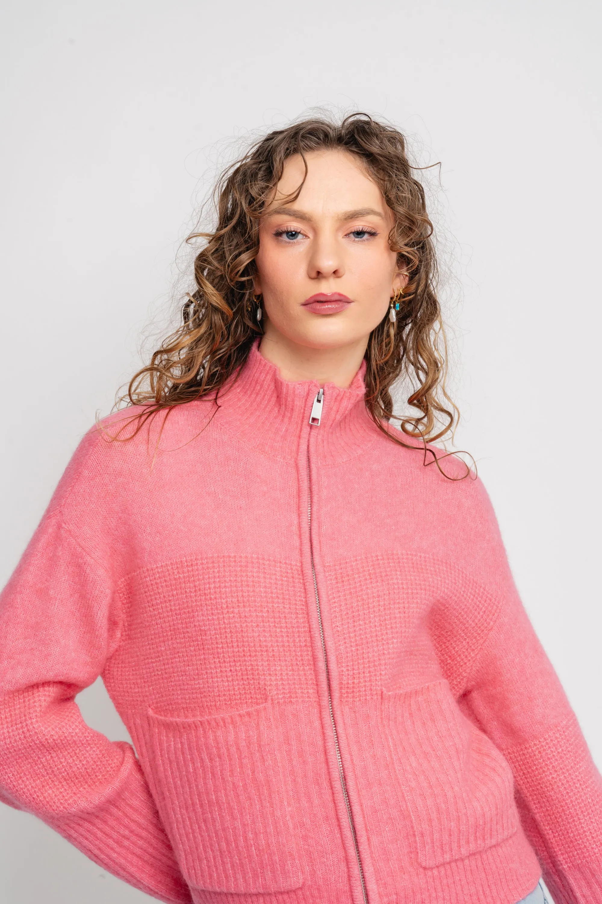 Lediona Hope Cardigan - Bubblegum Melange