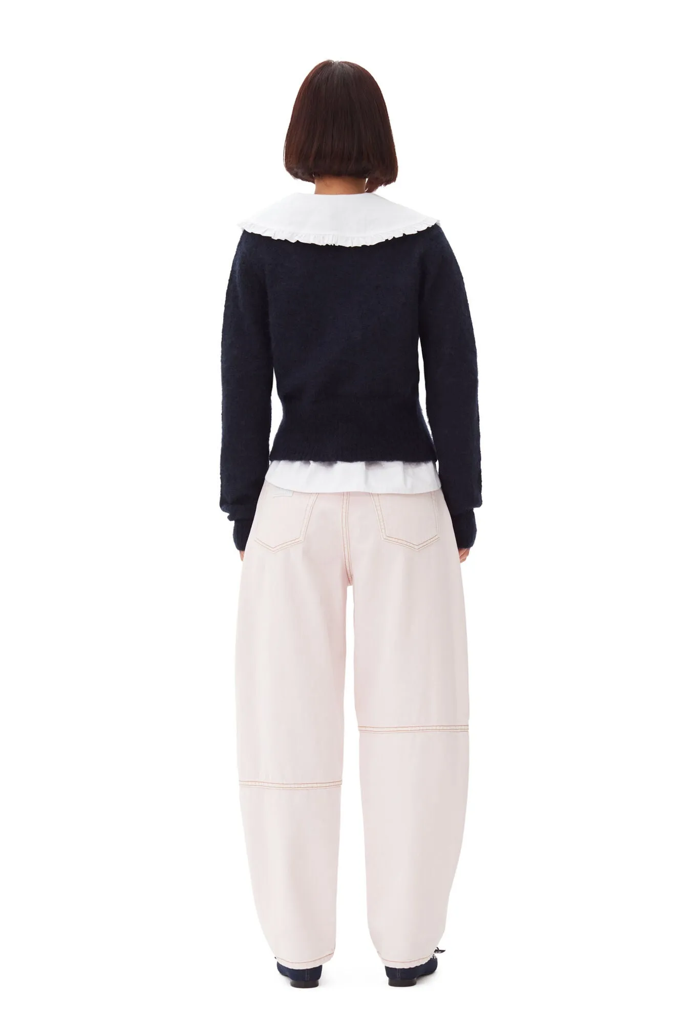 Light Mohair Tie String Cardigan - Sky Captain