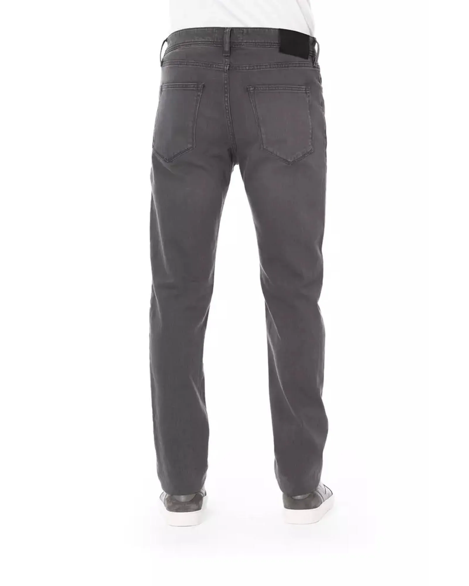Logo Button Regular Man Jeans with Tricolor Insert W44 US Men