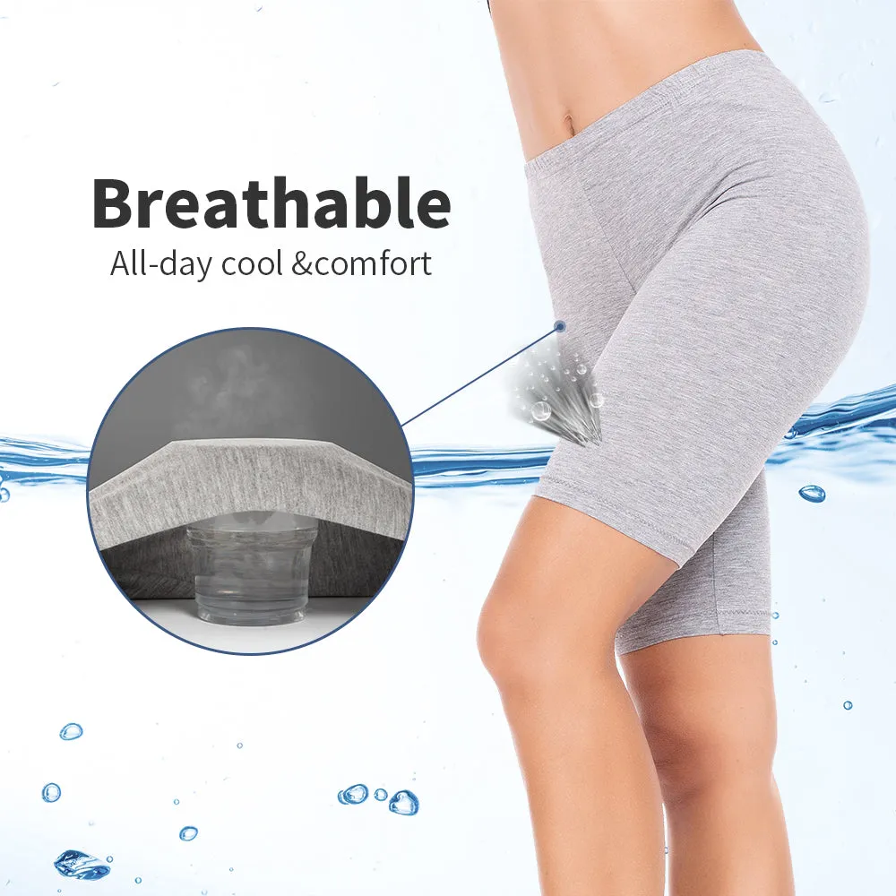 MANCYFIT Short Leggings for Women Slip Shorts Mid Thigh Legging Plus Size Undershorts Flat