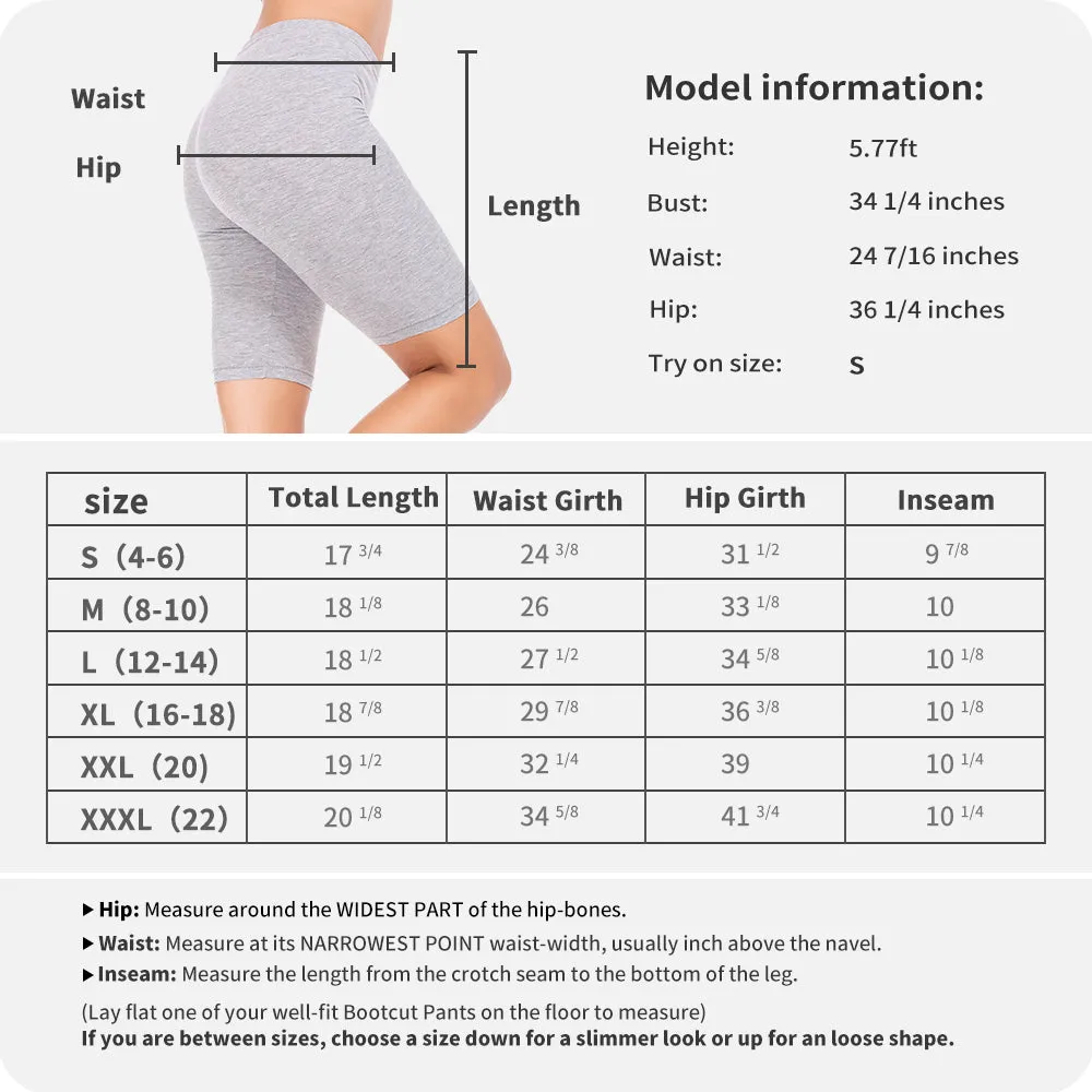 MANCYFIT Short Leggings for Women Slip Shorts Mid Thigh Legging Plus Size Undershorts Flat
