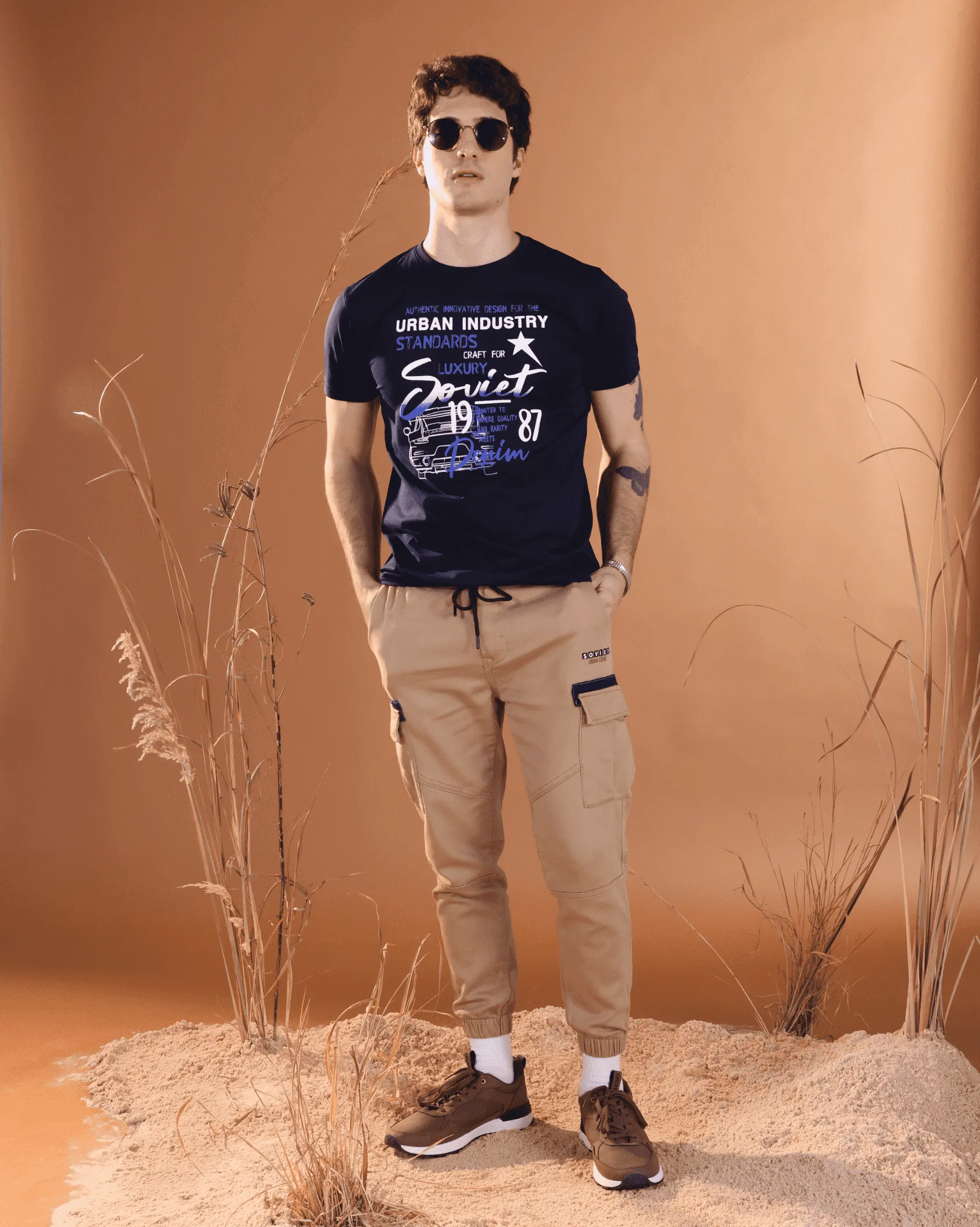 Mens Largo - Slim Leg Cargo Pants