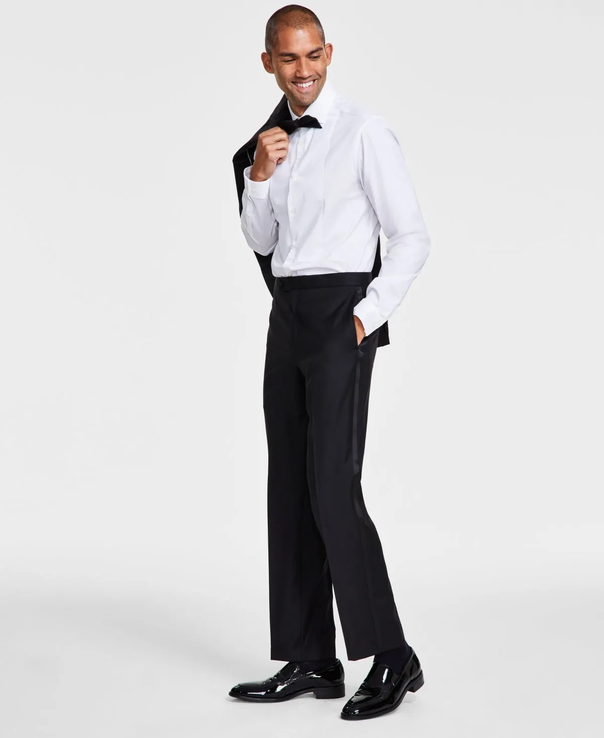 Michael Kors Mens Classic fit Dress Pants 34 / 30 Black Solid